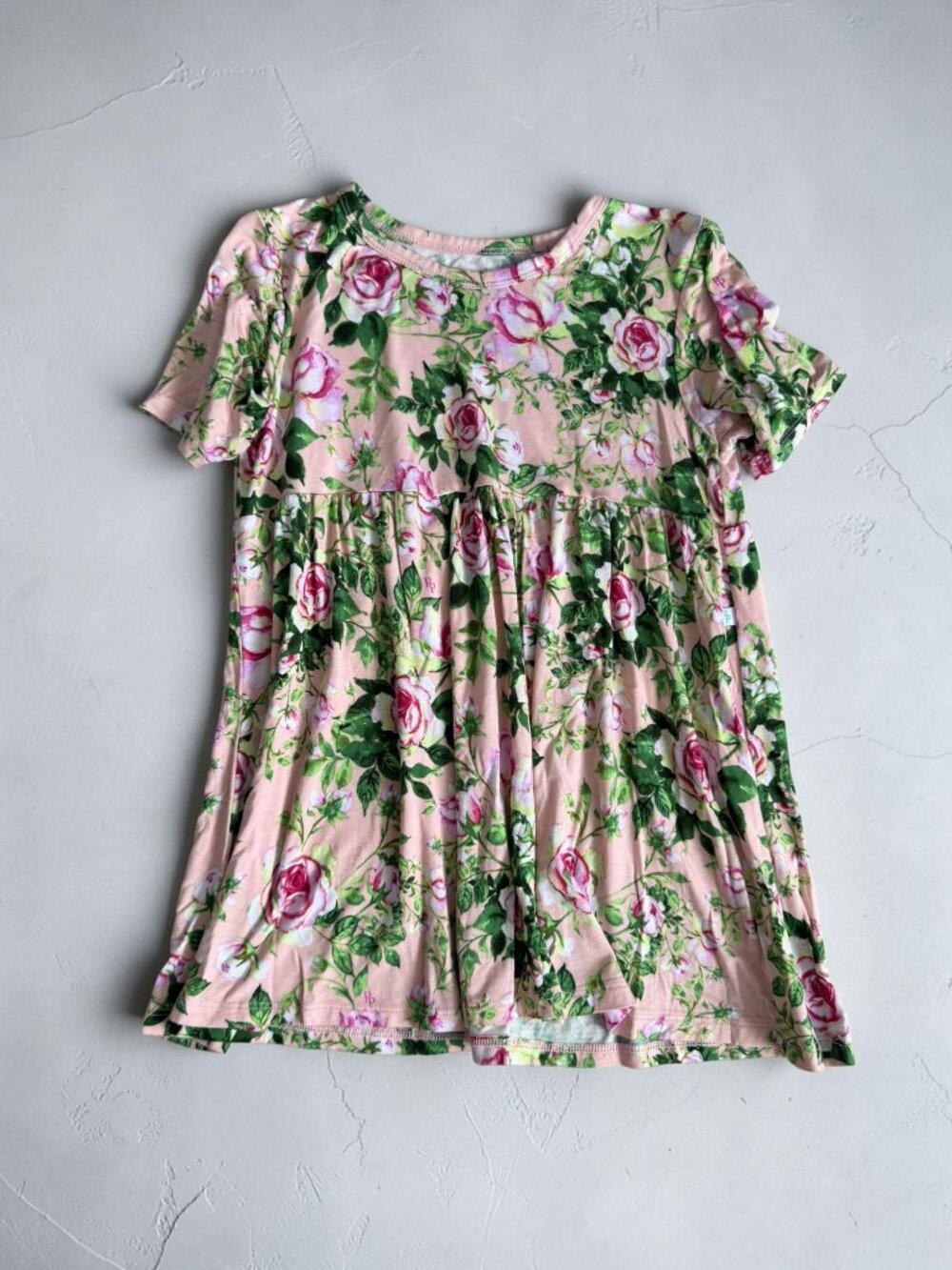 POSH PEANUT Rose Print Swing Dress Size 10 Years Old